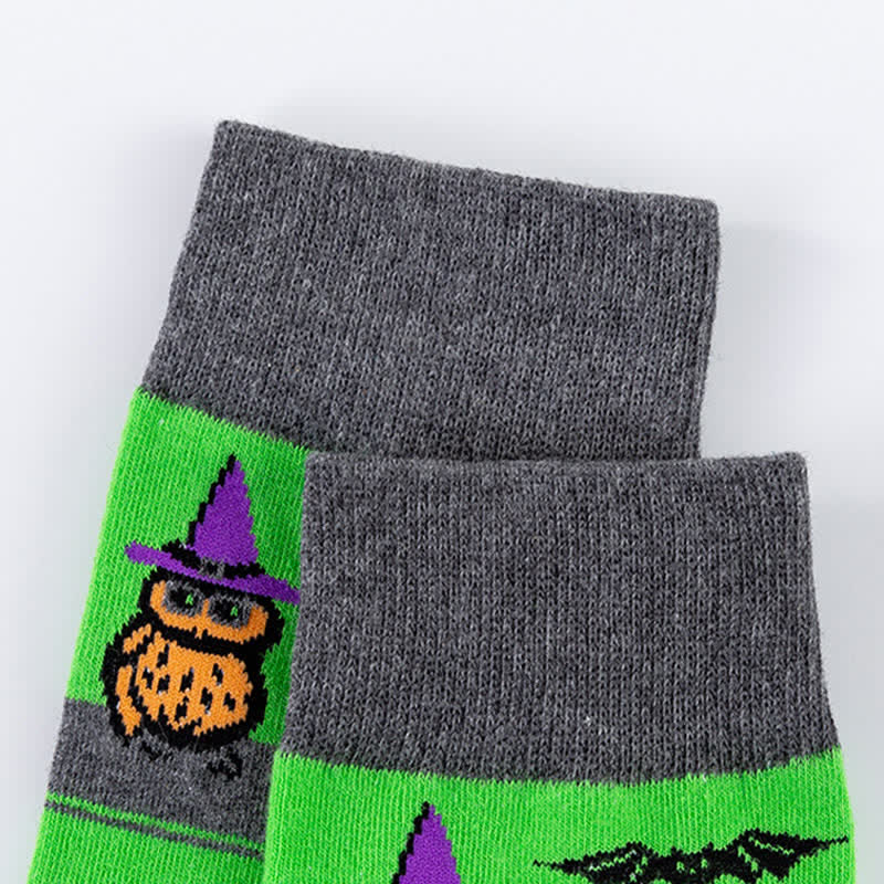 Chaussettes d'intérieur en coton pour Halloween (5 paires) - image 9