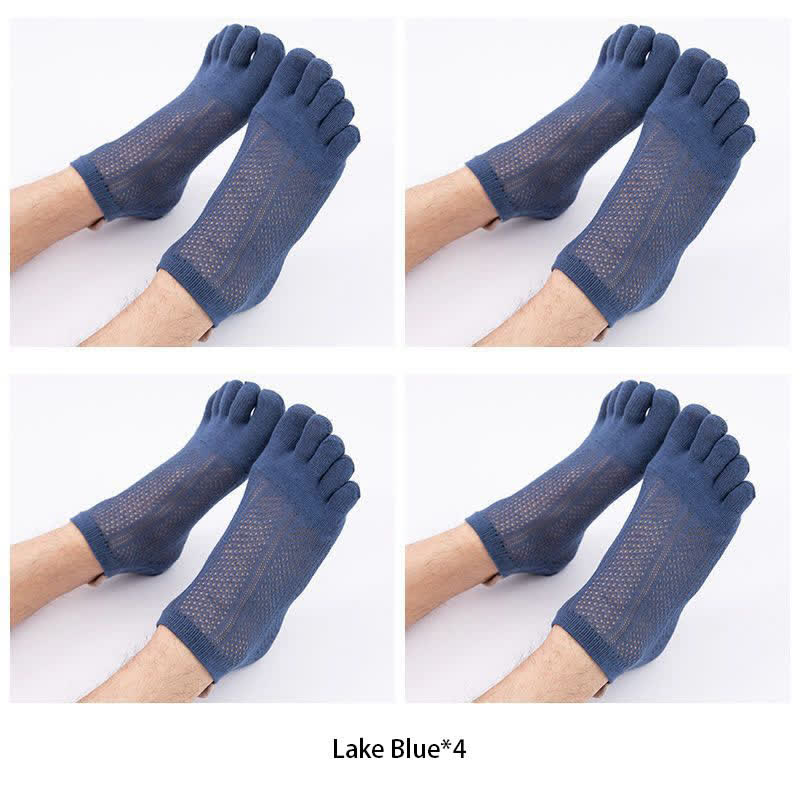 Chaussettes d'alignement en coton à cinq orteils grande taille (4 paires)