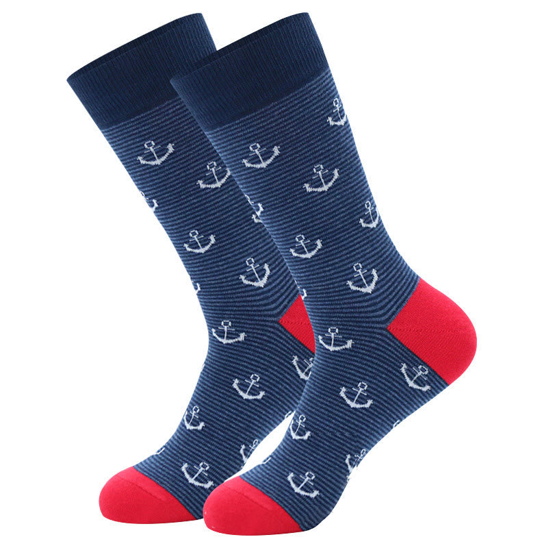 Chaussettes amusantes à motif de gouvernail (5 paires) - image 11