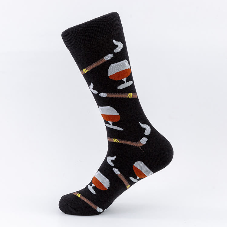 Chaussettes mi-mollet à imprimés d'outils grande taille (4 paires)