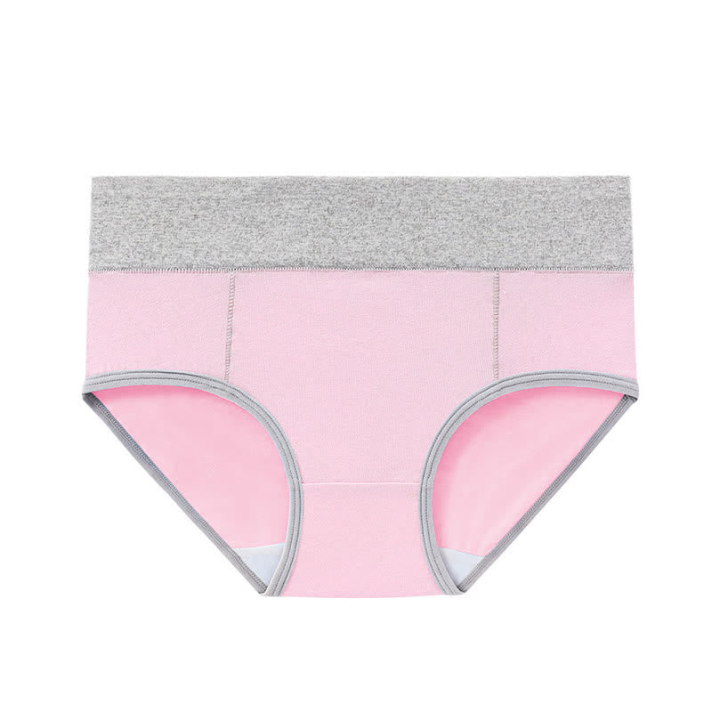 Culotte antibactérienne taille haute en coton grande taille (5 paires)