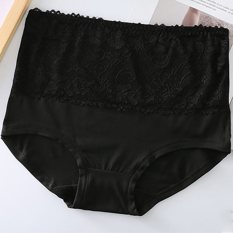 Culotte taille haute en dentelle grande taille (lot de 4)