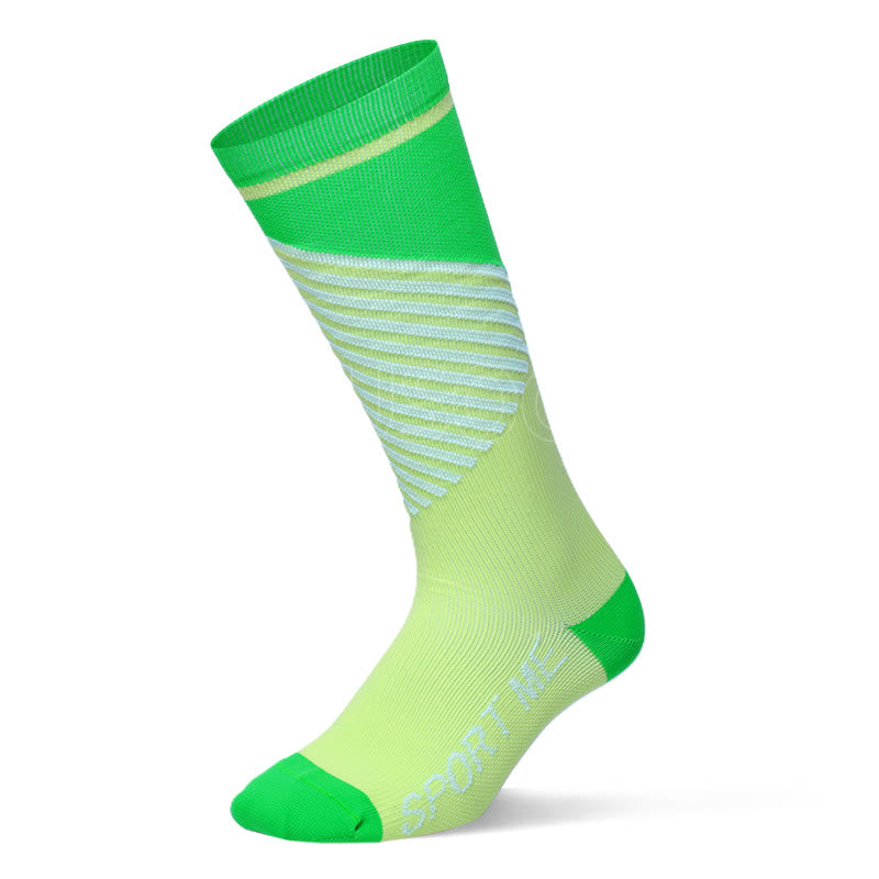 Chaussettes de compression respirantes professionnelles pour le sport (3 paires) - Unisexe - Vert - image 14