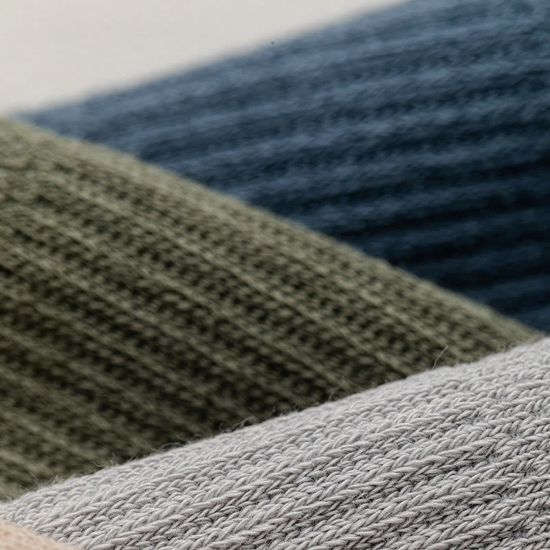 Chaussettes mi-mollet en maille sans couture grande taille (5 paires)