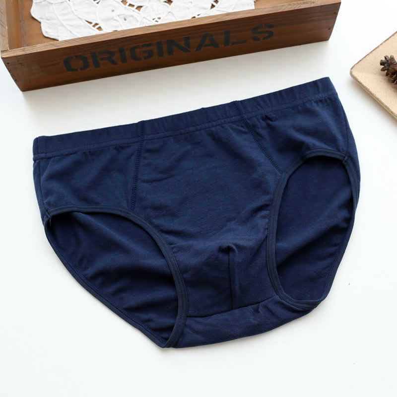 Lot de 2 slips taille haute en coton extensible uni