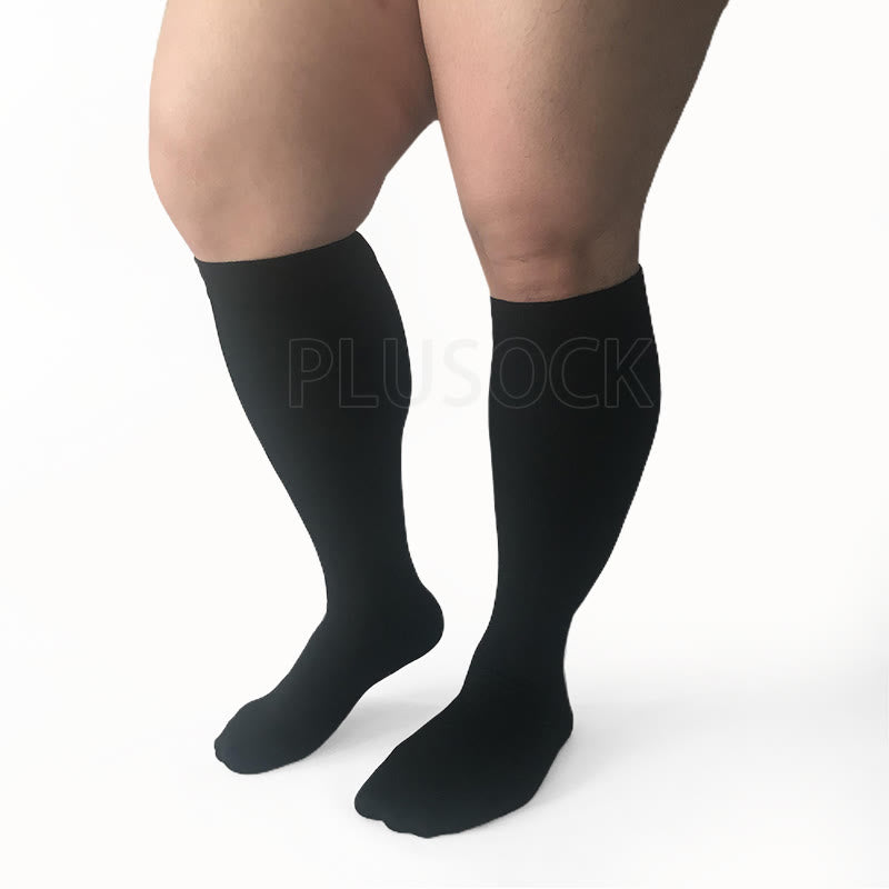 Chaussettes de compression Plusock violettes à motif électrocardiogramme, grandes tailles 2XL à 7XL (3 paires) - image 9