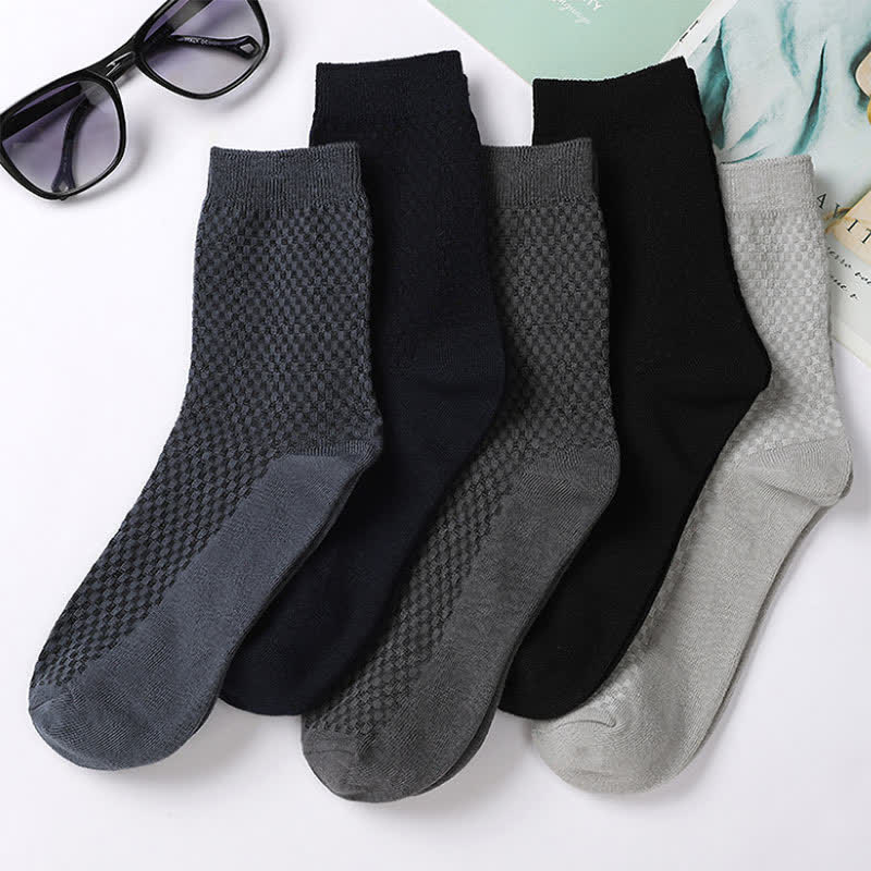 Chaussettes courtes en fibre de bambou grande taille (5 paires)