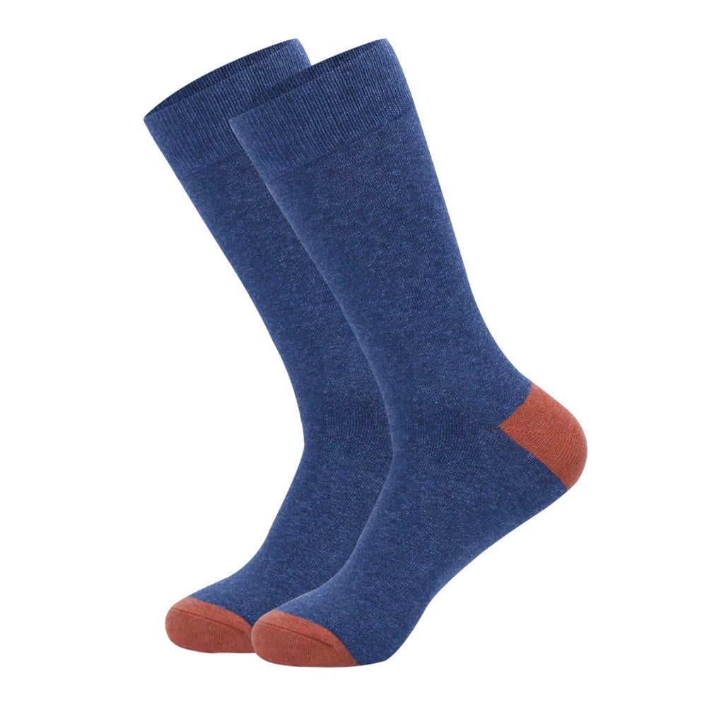 Chaussettes mi-mollet bicolores grande taille (6 paires)