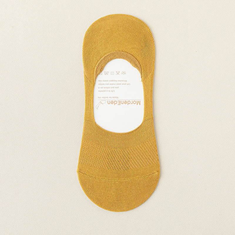Chaussettes invisibles respirantes en maille grande taille (5 paires)