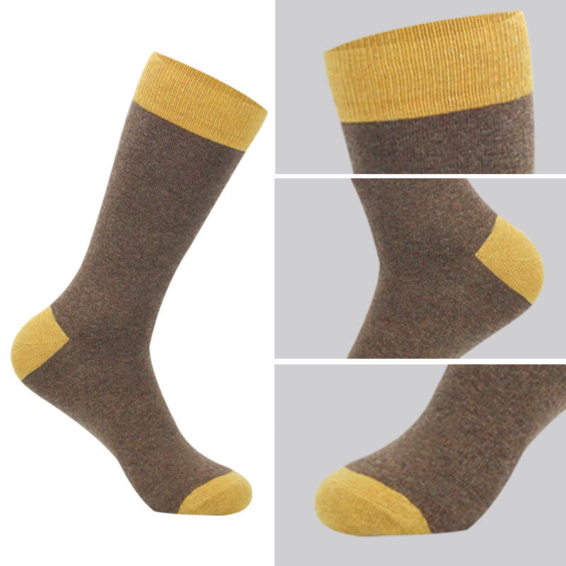 Chaussettes mi-mollet bicolores grande taille (6 paires)