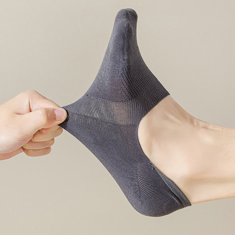 Chaussettes invisibles respirantes en maille grande taille (5 paires)