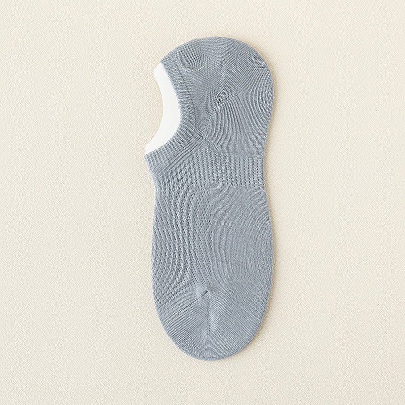 Chaussettes invisibles en coton et maille grande taille (5 paires)