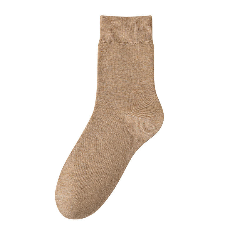 Chaussettes courtes respirantes de couleur unie grande taille (5 paires)