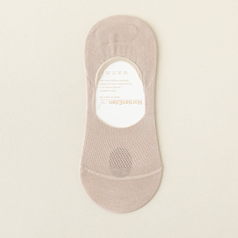 Chaussettes invisibles respirantes en maille grande taille (5 paires)