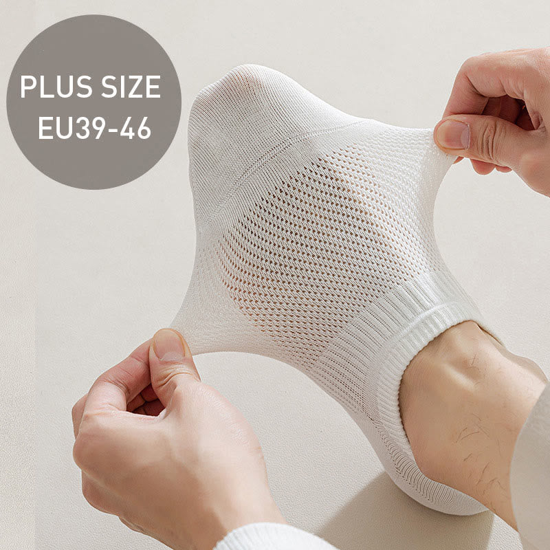 Chaussettes invisibles en coton et maille grande taille (5 paires)