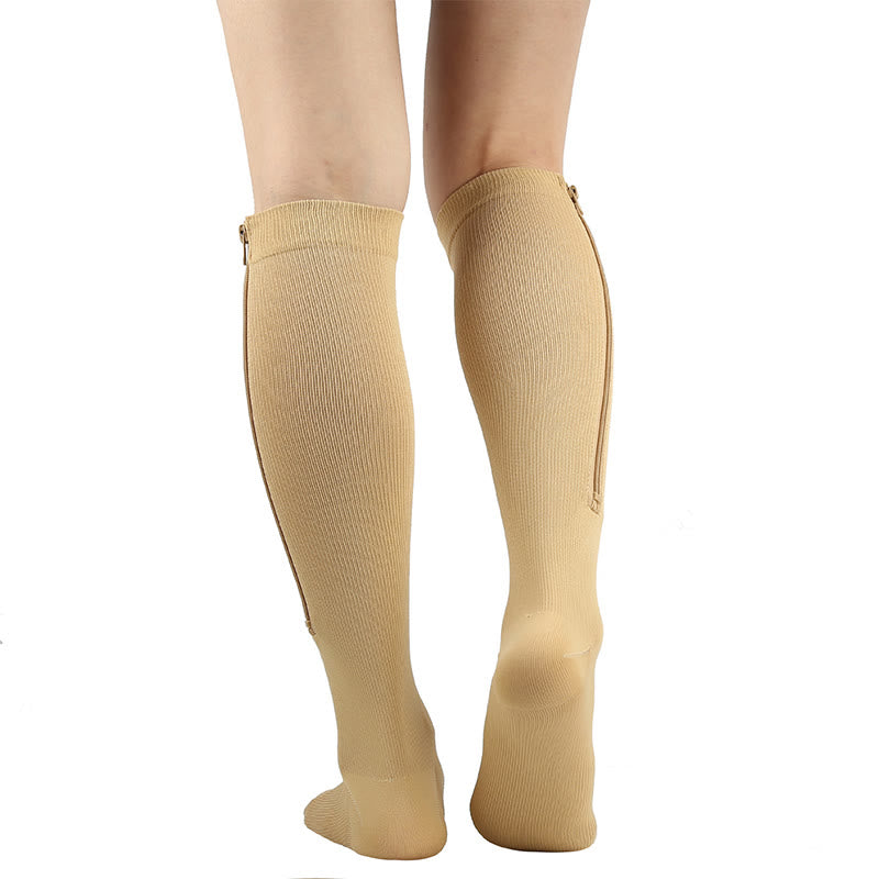 Chaussettes de compression hautes zippées (3 paires)