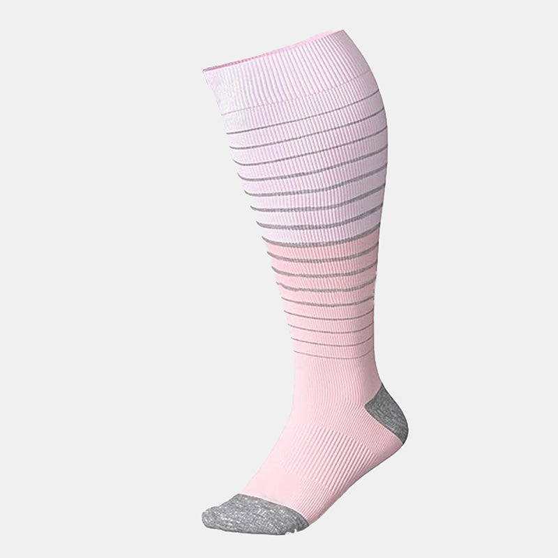 Chaussettes de compression rayées à blocs de couleurs grande taille (3 paires)