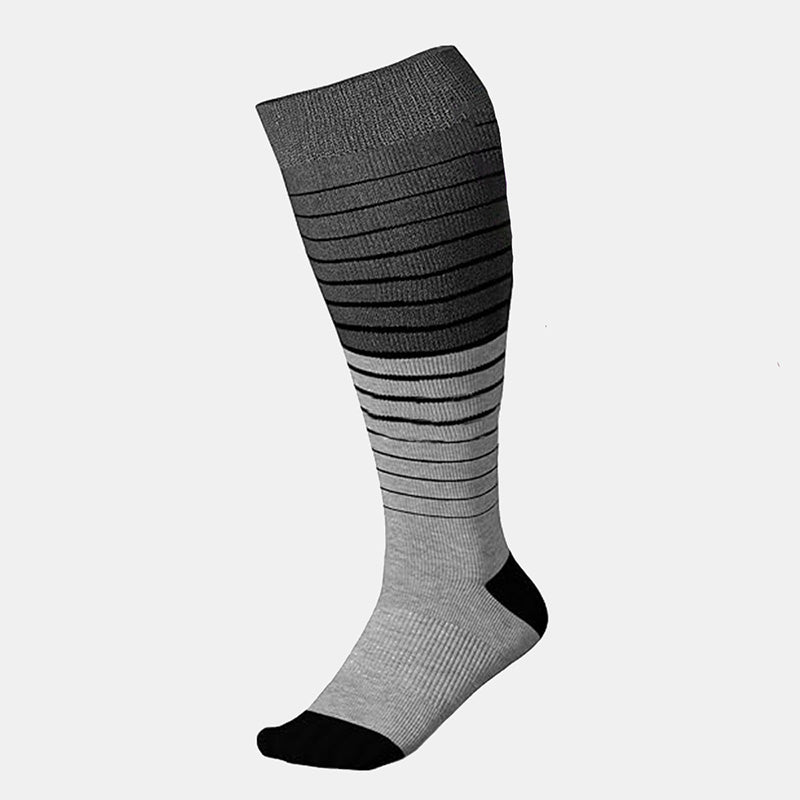 Chaussettes de compression rayées à blocs de couleurs grande taille (3 paires)