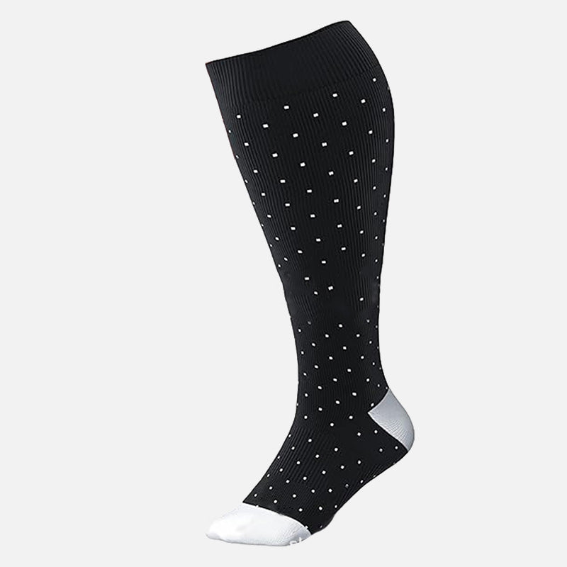 Chaussettes de compression à pois roses grande taille (3 paires)