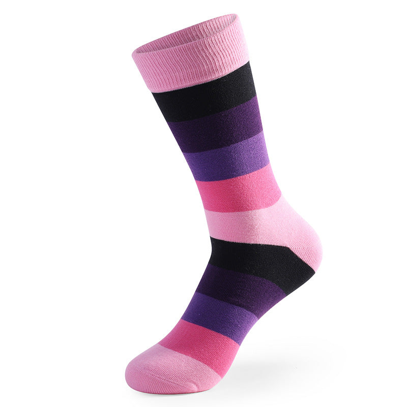 Chaussettes amusantes et colorées cousues (5 paires) - image 5