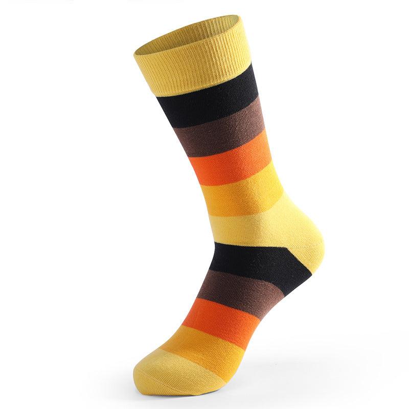 Chaussettes amusantes et colorées cousues (5 paires)