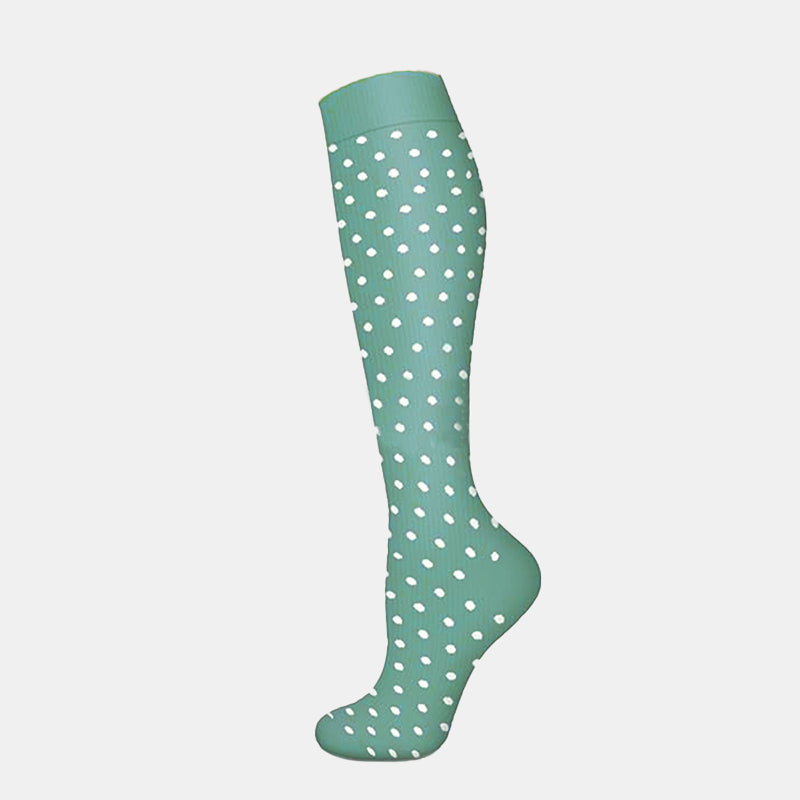 Chaussettes de compression à pois blancs (3 paires)