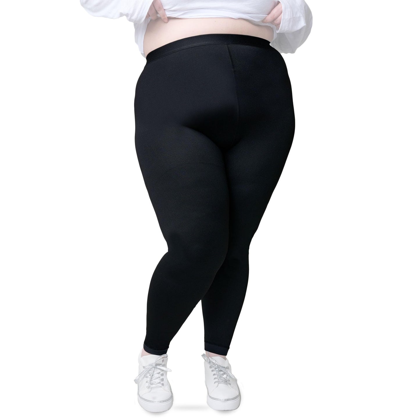 Collants de compression médicaux sans pieds grande taille (20-30 mmHg) - image 1