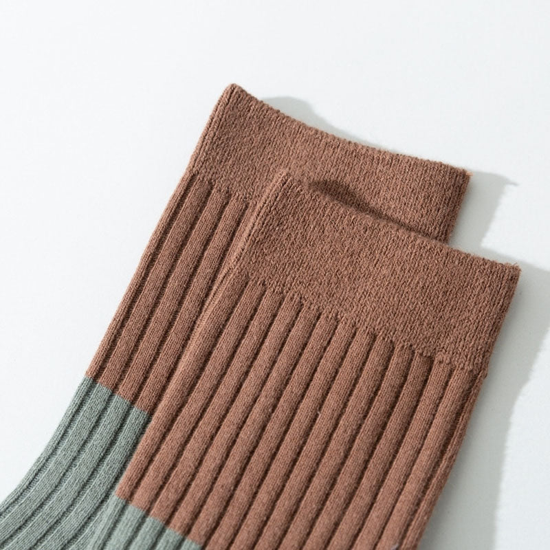 Chaussettes courtes contrastées grande taille (5 paires)