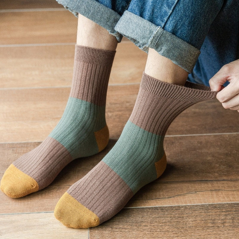 Chaussettes courtes contrastées grande taille (5 paires)
