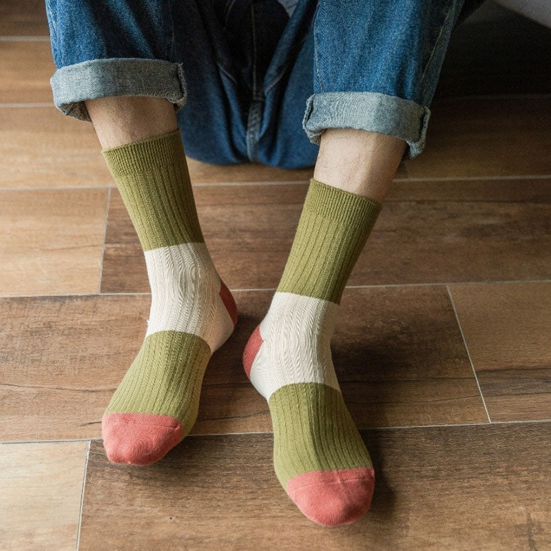 Chaussettes courtes contrastées grande taille (5 paires)
