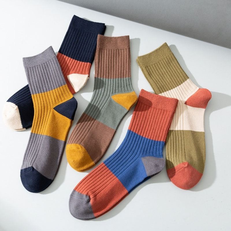 Chaussettes courtes contrastées grande taille (5 paires)