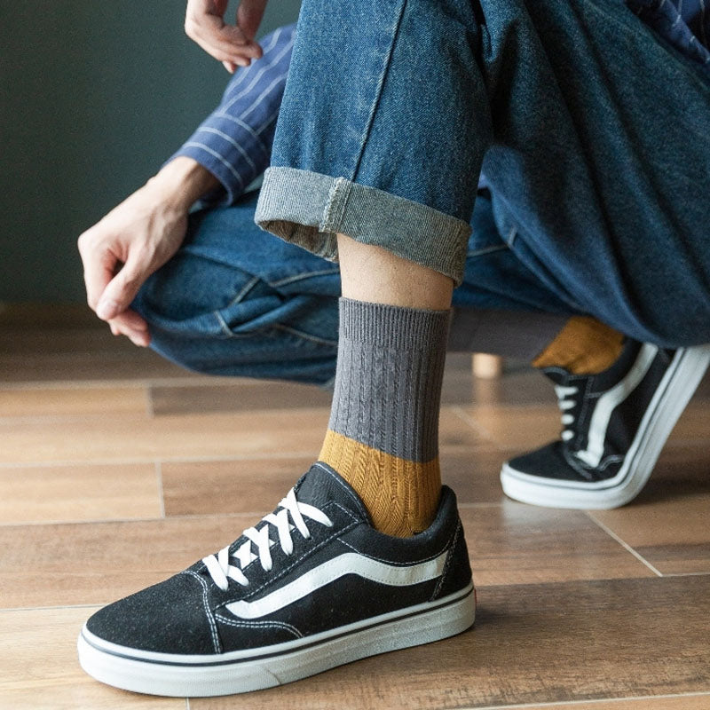 Chaussettes courtes contrastées grande taille (5 paires)