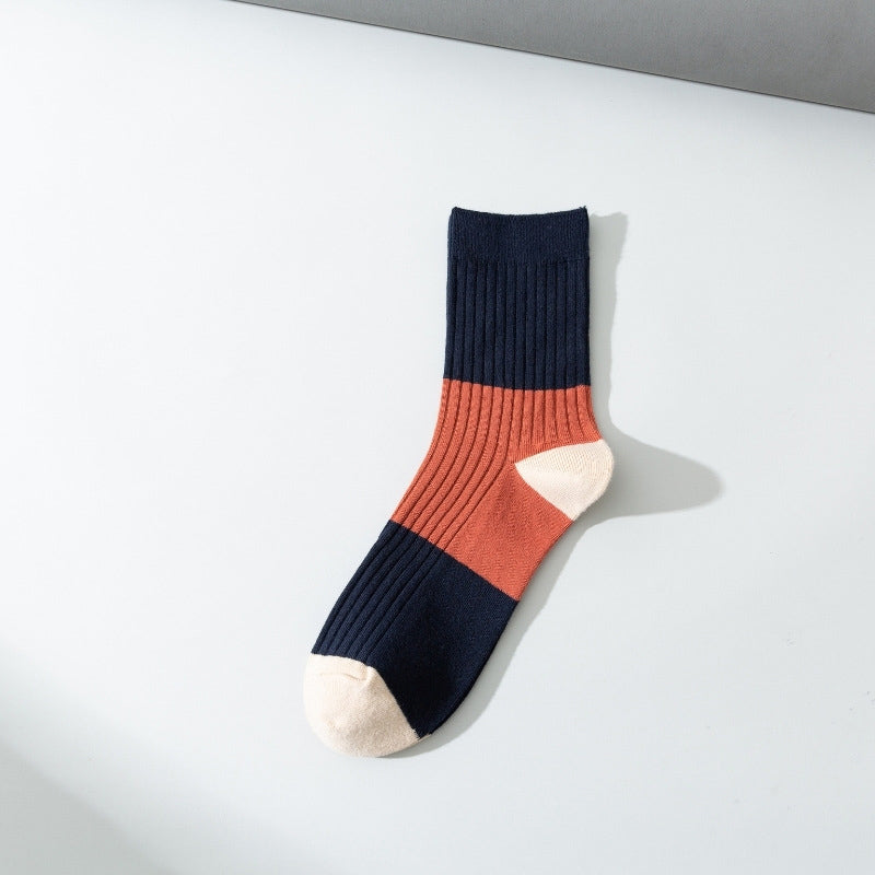 Chaussettes courtes contrastées grande taille (5 paires)