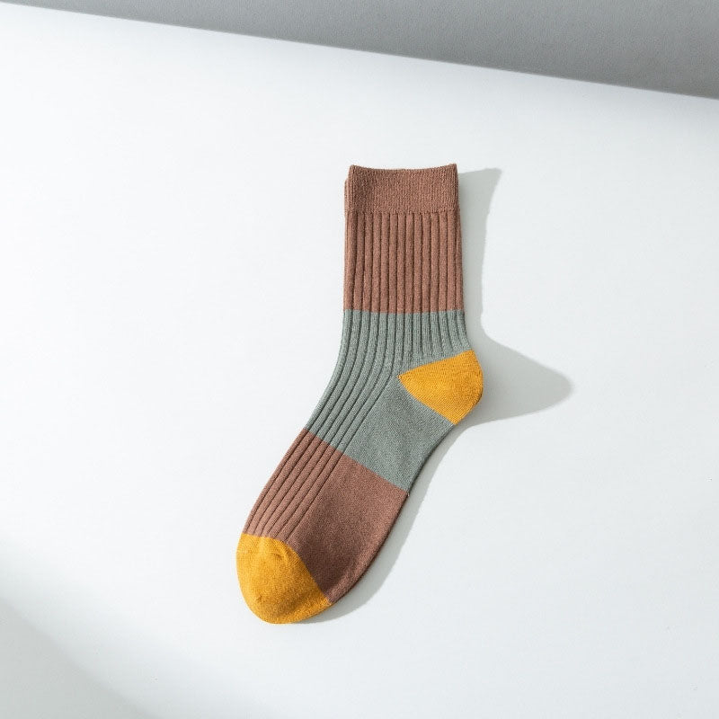 Chaussettes courtes contrastées grande taille (5 paires)