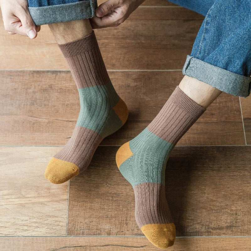 Chaussettes courtes contrastées grande taille (5 paires)