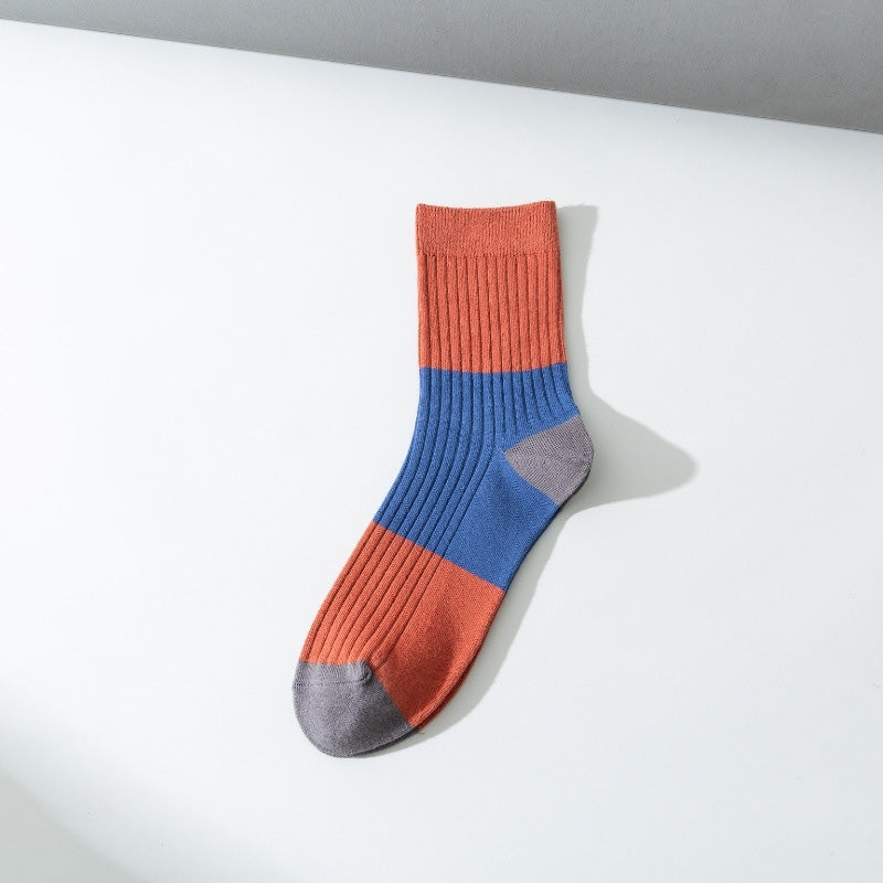 Chaussettes courtes contrastées grande taille (5 paires)
