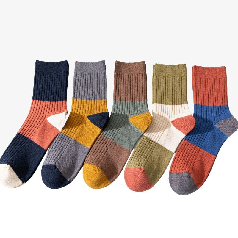 Chaussettes courtes contrastées grande taille (5 paires)