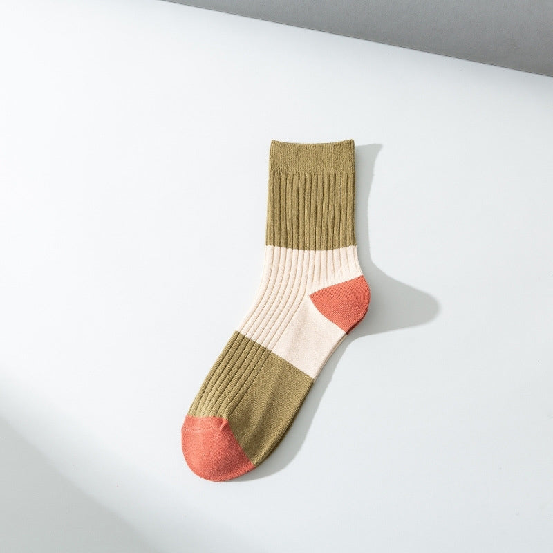 Chaussettes courtes contrastées grande taille (5 paires)