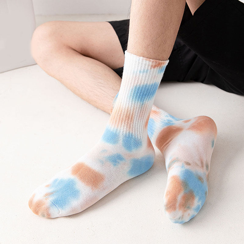 Chaussettes courtes tie-dye grande taille (5 paires)