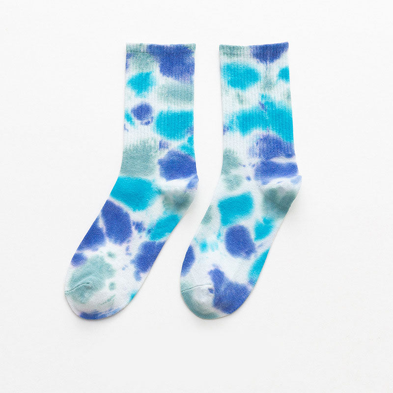 Chaussettes courtes tie-dye grande taille (5 paires)