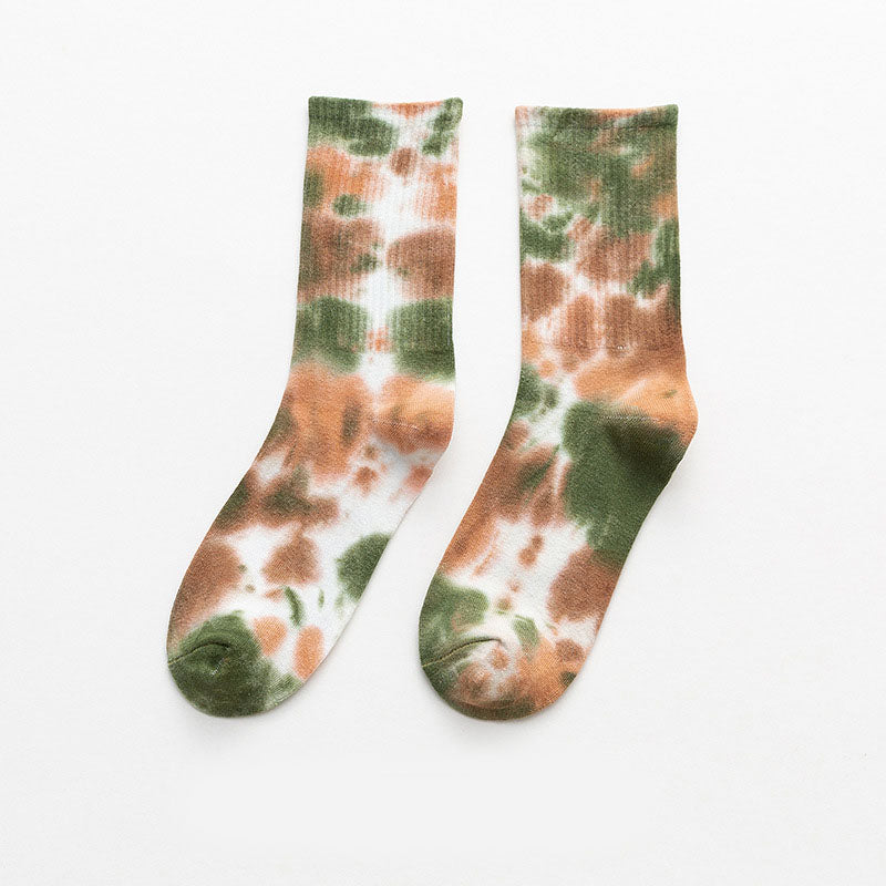 Chaussettes courtes tie-dye grande taille (5 paires)