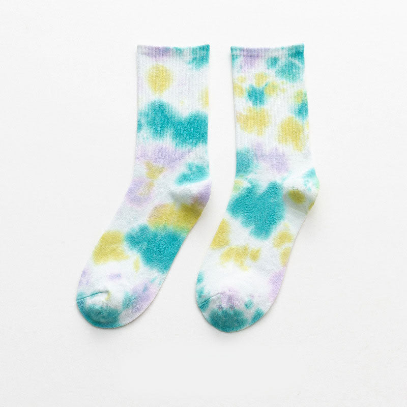 Chaussettes courtes tie-dye grande taille (5 paires)