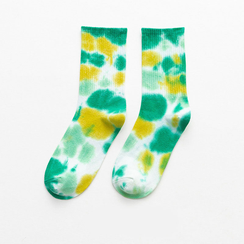 Chaussettes courtes tie-dye grande taille (5 paires)