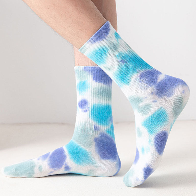 Chaussettes courtes tie-dye grande taille (5 paires)