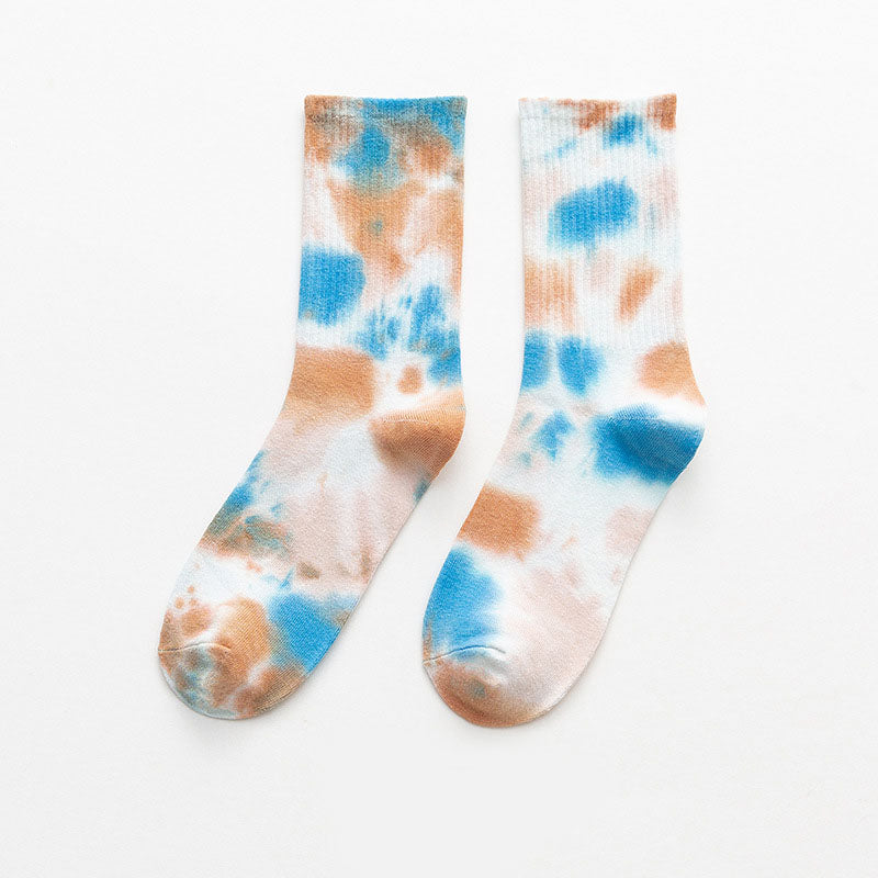 Chaussettes courtes tie-dye grande taille (5 paires)