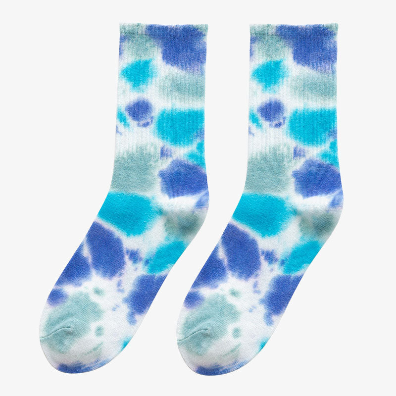 Chaussettes courtes tie-dye grande taille (5 paires)