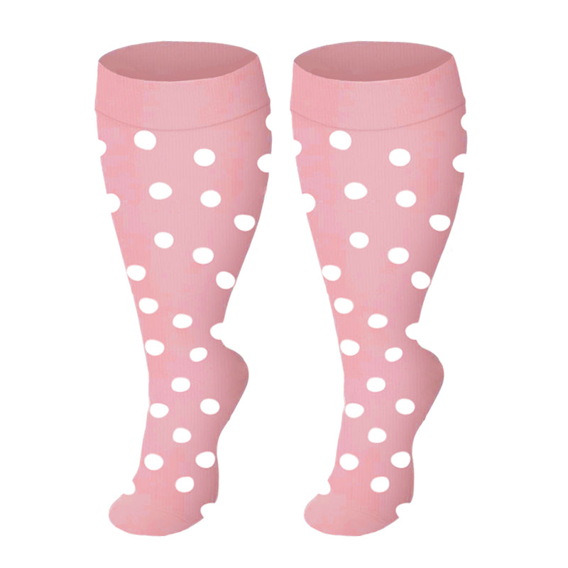 Chaussettes de compression roses grande taille (3 paires)