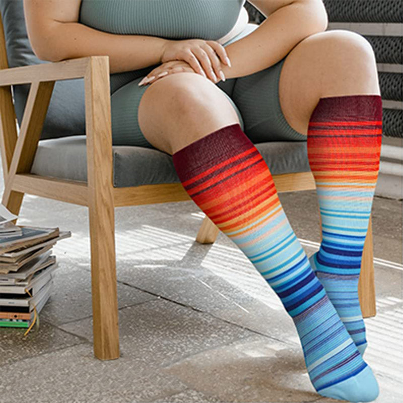 Chaussettes de compression tendance grande taille (3 paires)