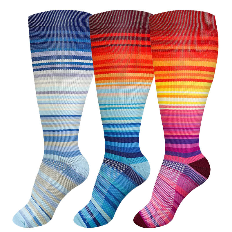 Chaussettes de compression tendance grande taille (3 paires) - image 11