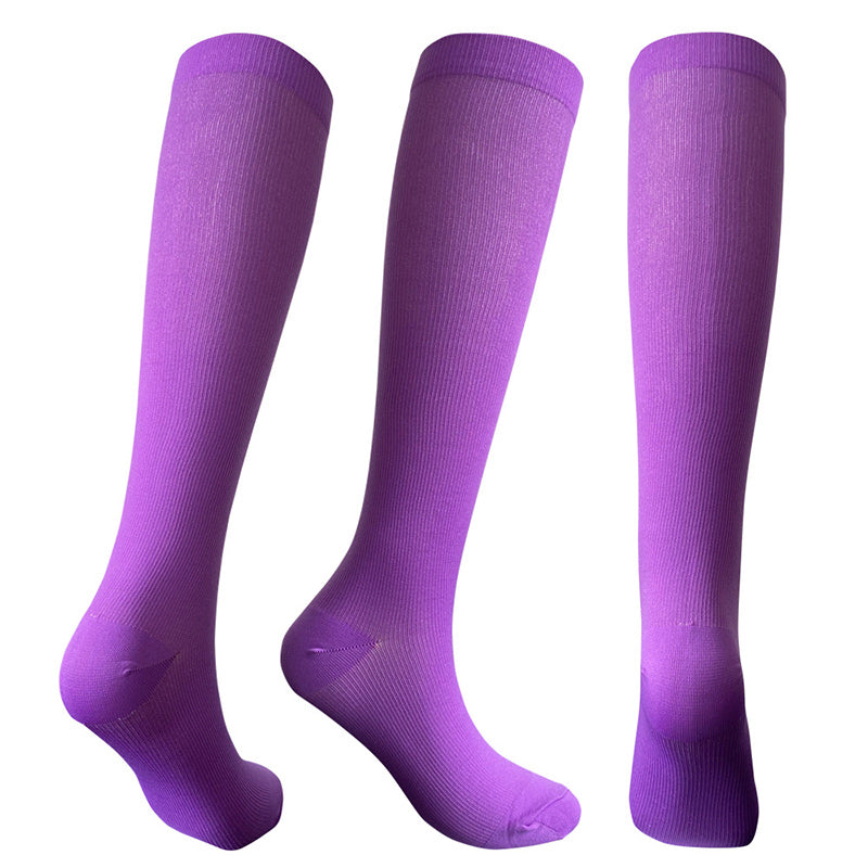 Chaussettes de compression de sport de couleur unie (3 paires)